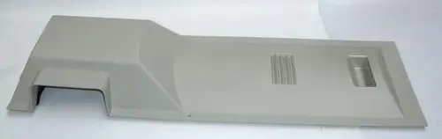 Grau Abdeckung für ein Sperrventil, geeignet für Anwendungen von Daikin, mit einer strukturierten Oberfläche und Aussparungen an der Seite.